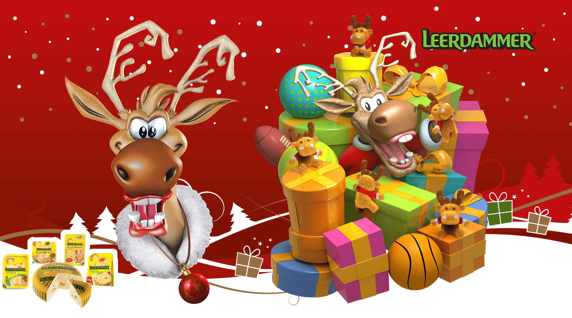 Mascotte Leerdammer spécial Noël